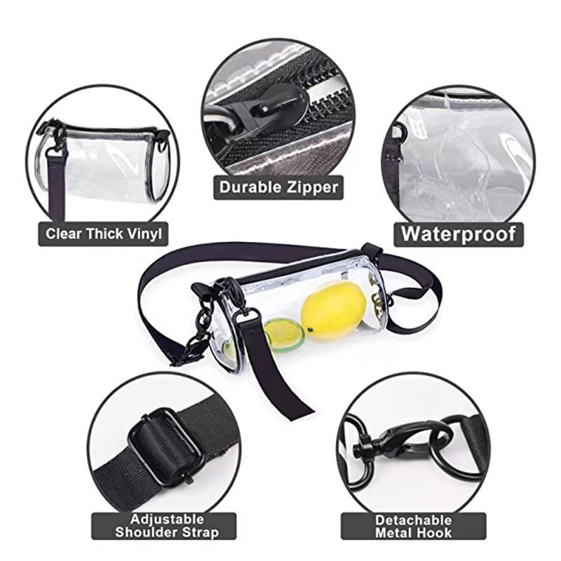 Transparent Handbag with Adjustable Shoulder Strap Bowlift
