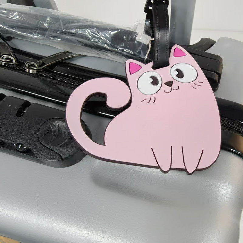 Cute Cat-Themed Luggage Tag Bowlift