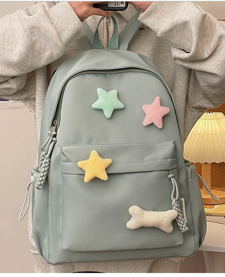Cute Playful Star-Embellished Backpack
