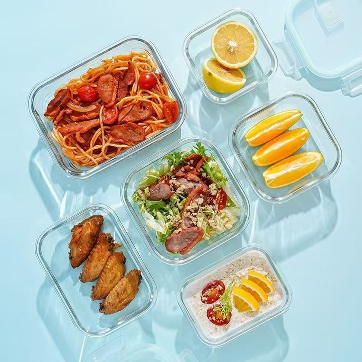 Tempered Glass Airtight Meal-Prep Storage Containers with Locking Silicone Lids Bowlift