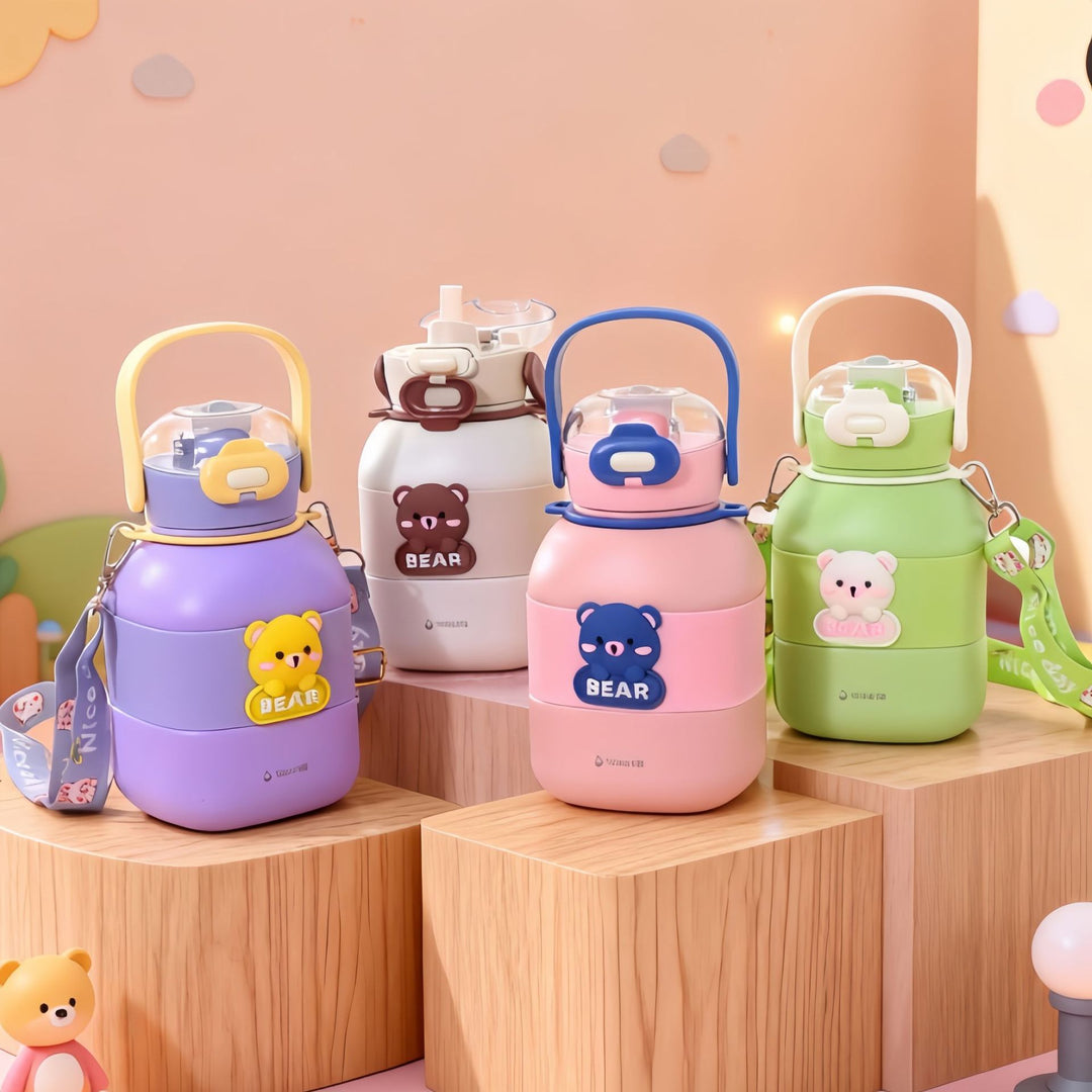 Ladies insulation drinking bottle with sweet bear motif Bowlift