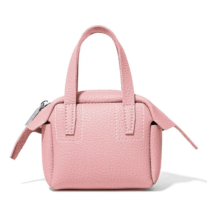Compact Textured Handheld Satchel Bowlift