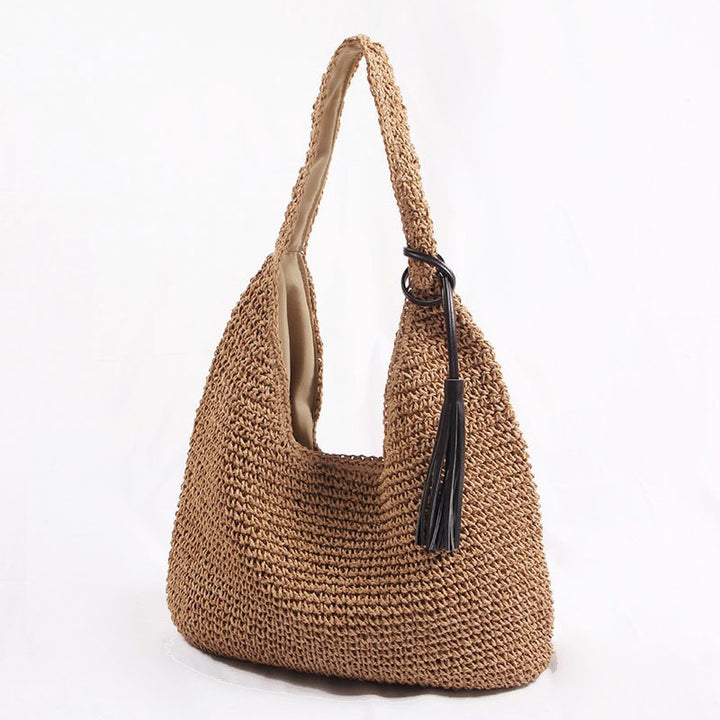 Handcrafted and Stylish Shoulder Bag with Decorative Tassel Detail Bowlift