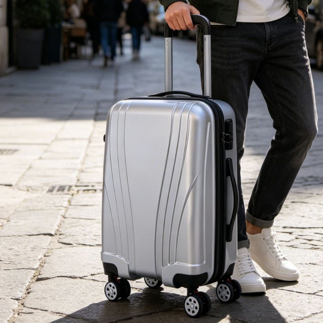 Unisex Compact Hard Shell Rolling Suitcase Bowlift