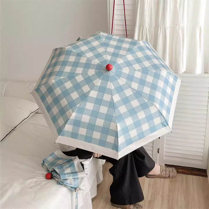 Ladies Foldable Umbrella with Double-layer Protective Structure Bowlift