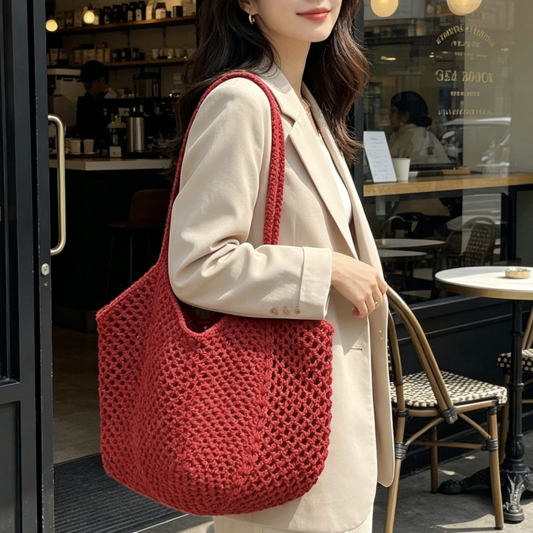 Crocheted tote bag with casual shape Bowlift