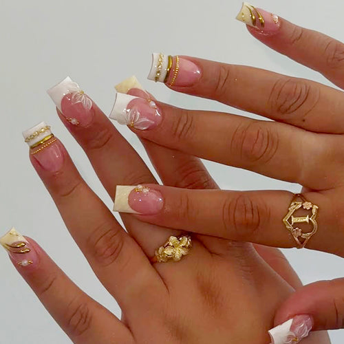 Floral Design Press-On Nails Kit Bowlift