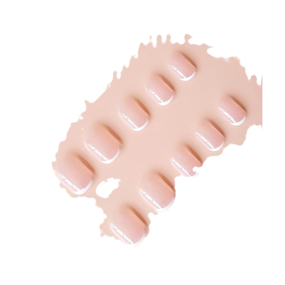 Artificial nails in modern French-style Bowlift