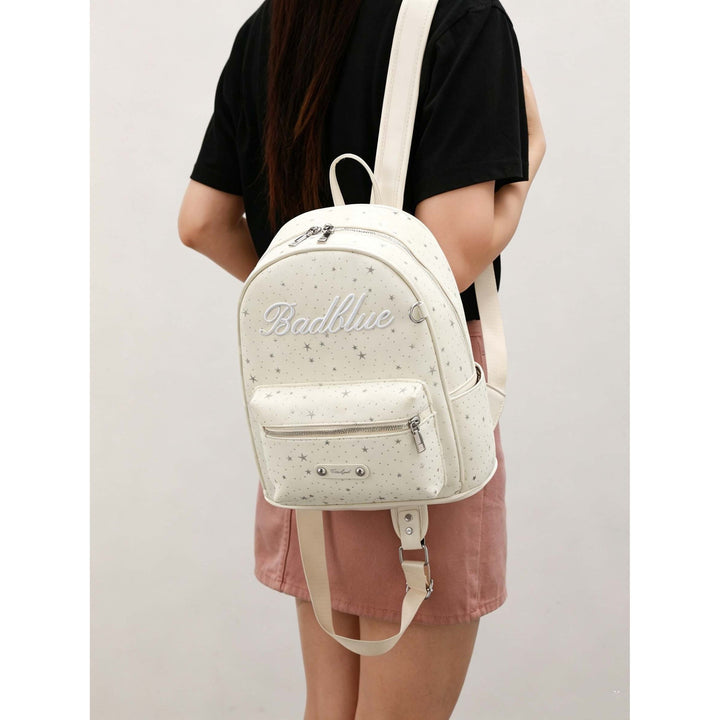 Star-Embellished Casual Backpack Bowlift