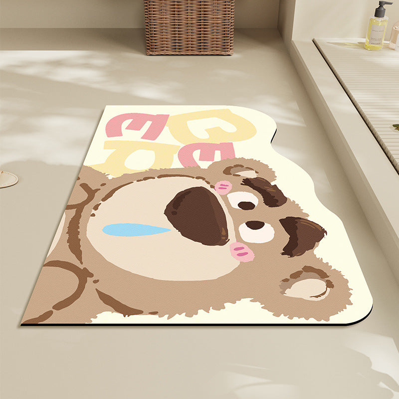 Playful Animal-Themed Bath Mat Bowlift