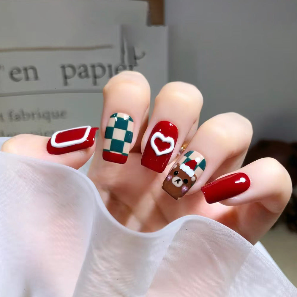 Festive Character Press-On Nails Bowlift