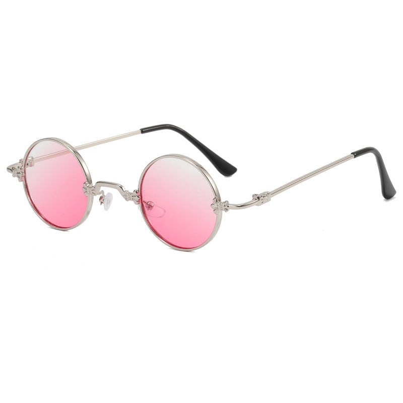 Ladies fashionable round glasses with high-quality metal frame and flexible temples Bowlift