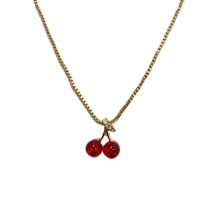 Elegantly Charming Cherry Pendant Necklace Bowlift