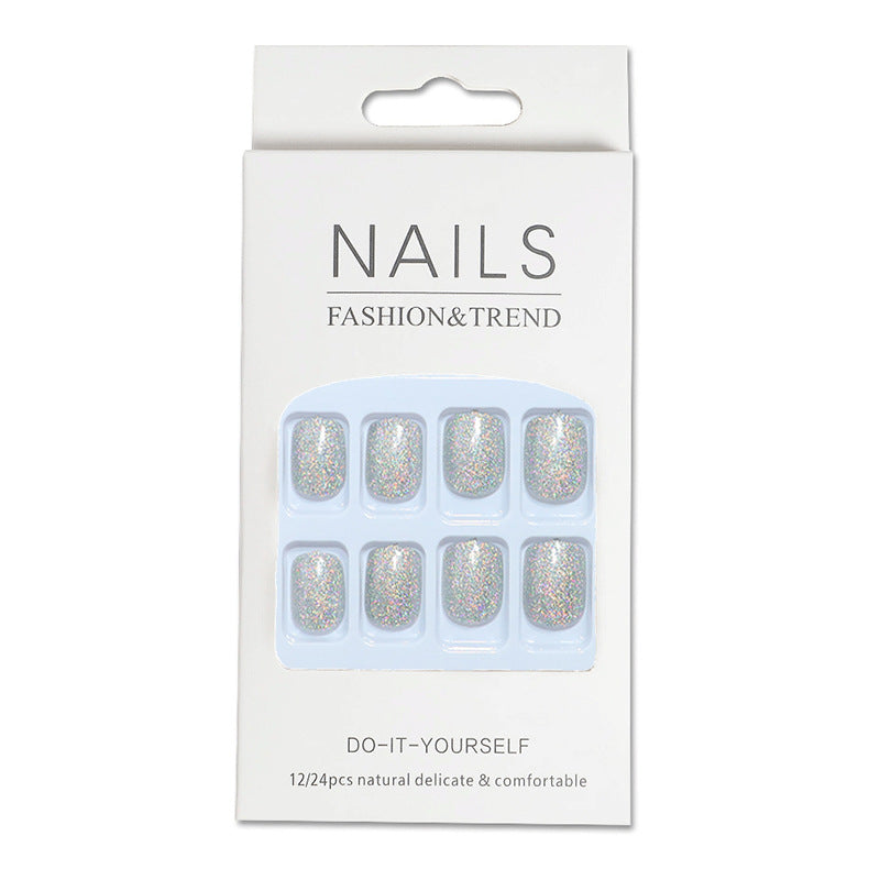 DIY Glitter Press-On Nails Bowlift