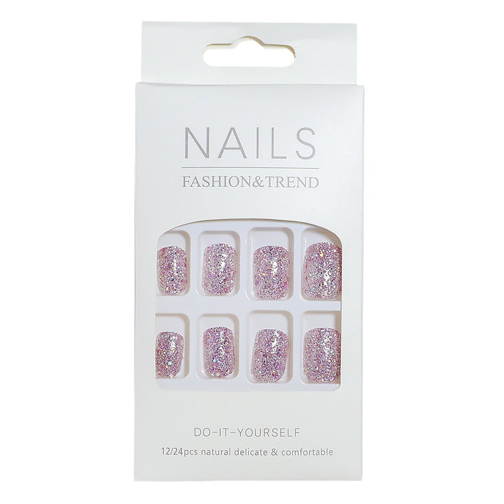 DIY Glitter Press-On Nails Bowlift