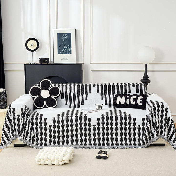 Cozy Decorative Fringe Sofa Throw Blanket