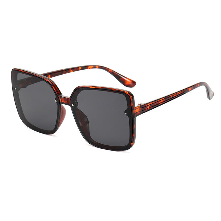 Women's Oversized Square Sunglasses with Contrasting Frame Bowlift