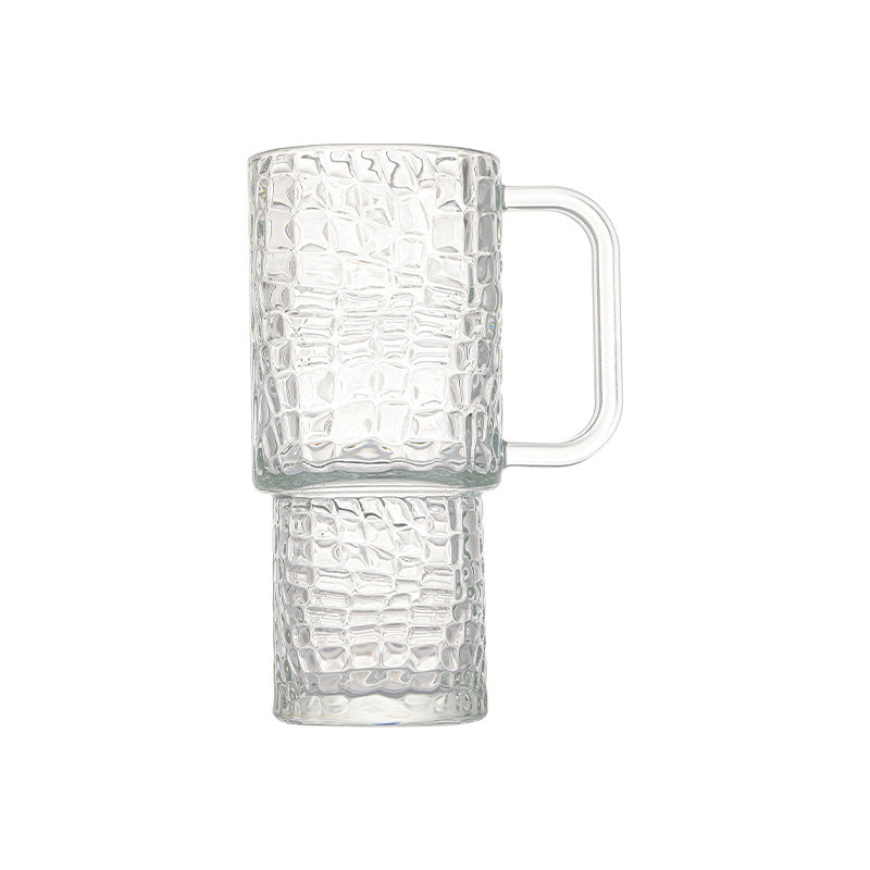 Unisex glass tumbler with textured design by Bowlift