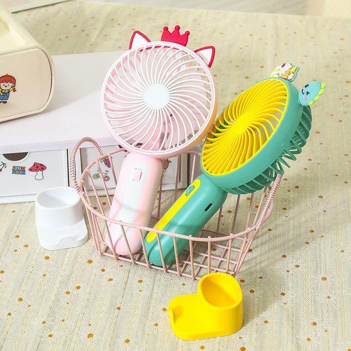 Women's Portable Hand Fan with Playful Animal Design Bowlift