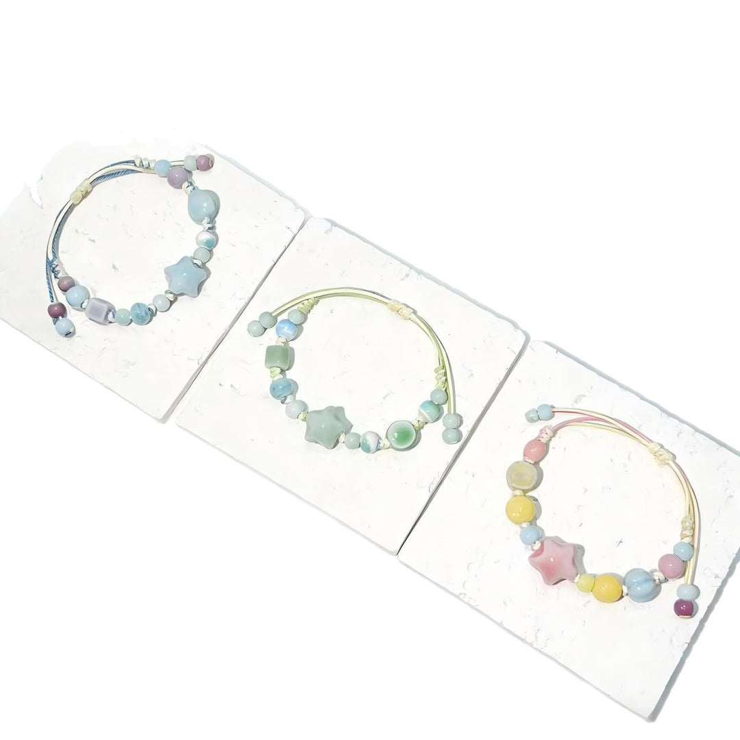 Adjustable Beaded Charm Bracelet Bowlift 1788857084