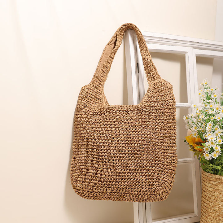 Spacious and Handcrafted Straw Tote Bag with Comfortable Shoulder Strap Bowlift