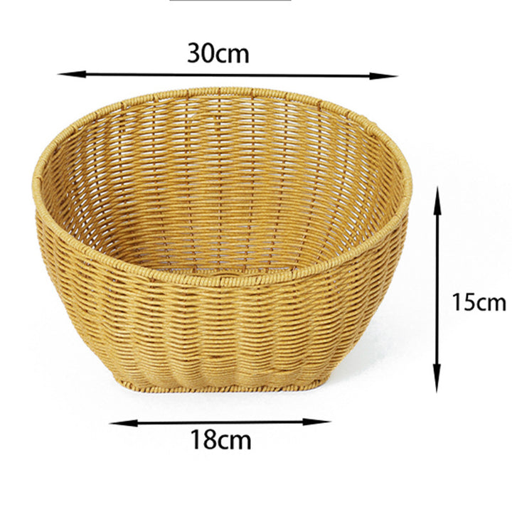 Round Decorative Woven Basket Bowlift