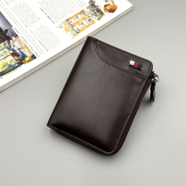 Premium Leather Zipper Wallet
