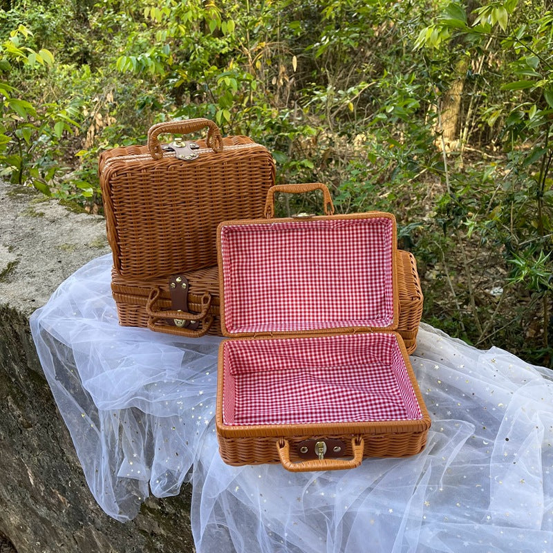 Women braided cosmetic and storage case Bowlift