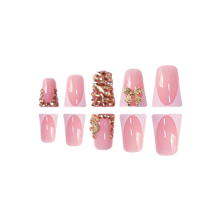 Decorative Long Press-On Nail Set Bowlift