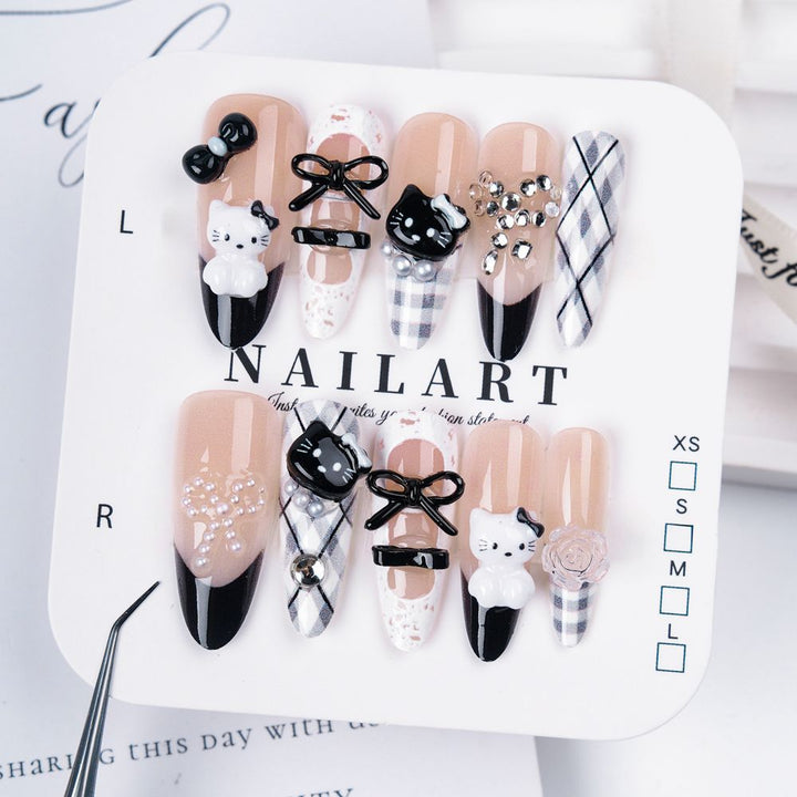Artistic Press-On Nails Bowlift