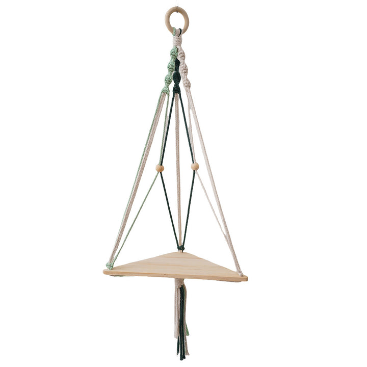 Triangular Macrame Hanging Shelf Bowlift