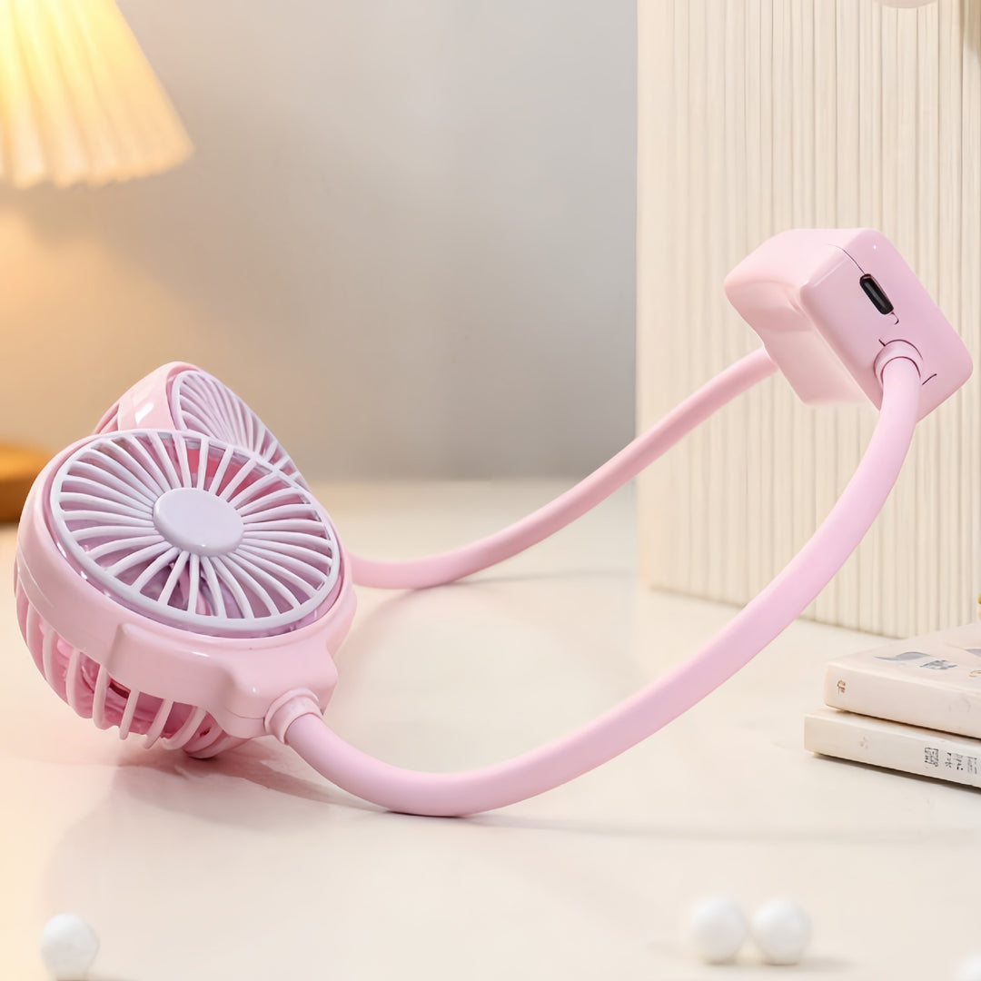 Women Portable Neck Fan with Flexible Design Bowlift
