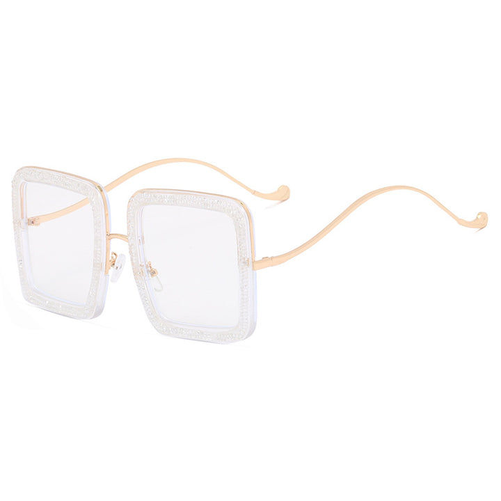 Women's glamorous sunglasses with sparkling crystal frame Bowlift