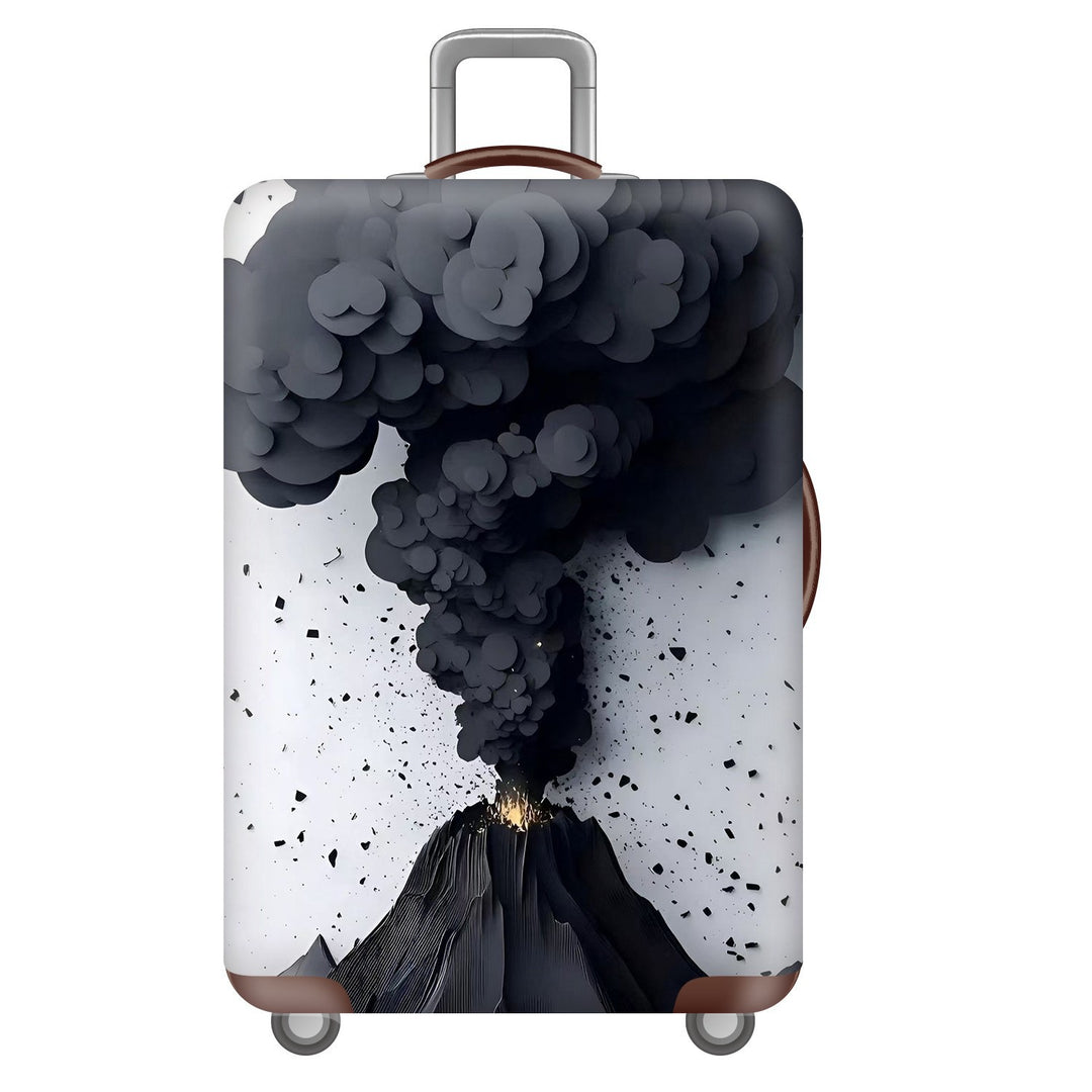 Unisex nan robust Hart shell trolley with lion portrait motif print, shock-resistant ABS polycarbonate shell, multi-wheeled chassis and TSA security lock Bowlift