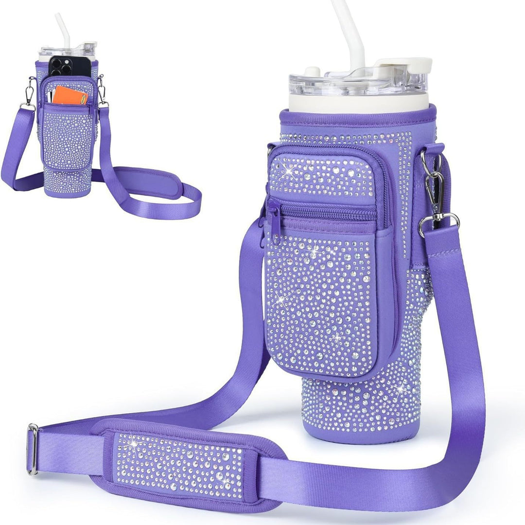 Ladies Glittering Drink Container Bag with Versatile Functionality Bowlift