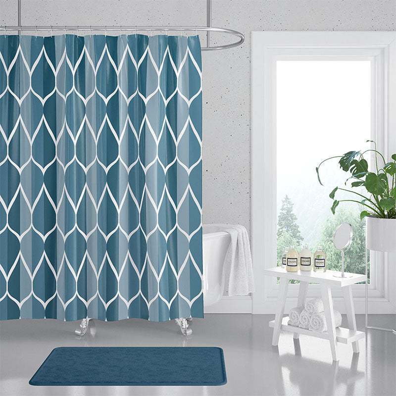 Women's Contemporary Diamond Pattern Shower Curtain Bowlift