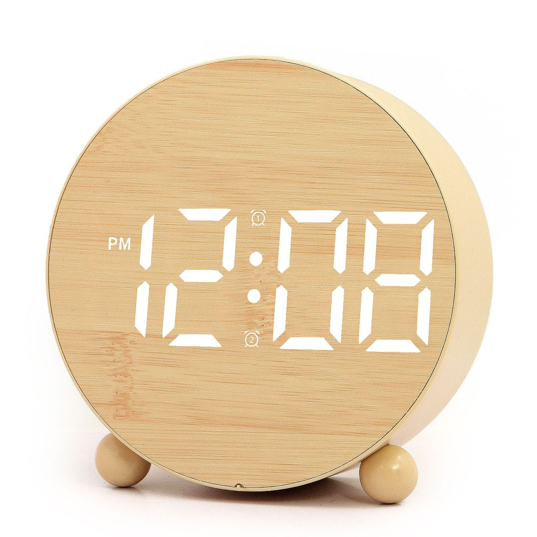 Digital Alarm Clock with Large LED Display and Gentle Alarm Function Bowlift