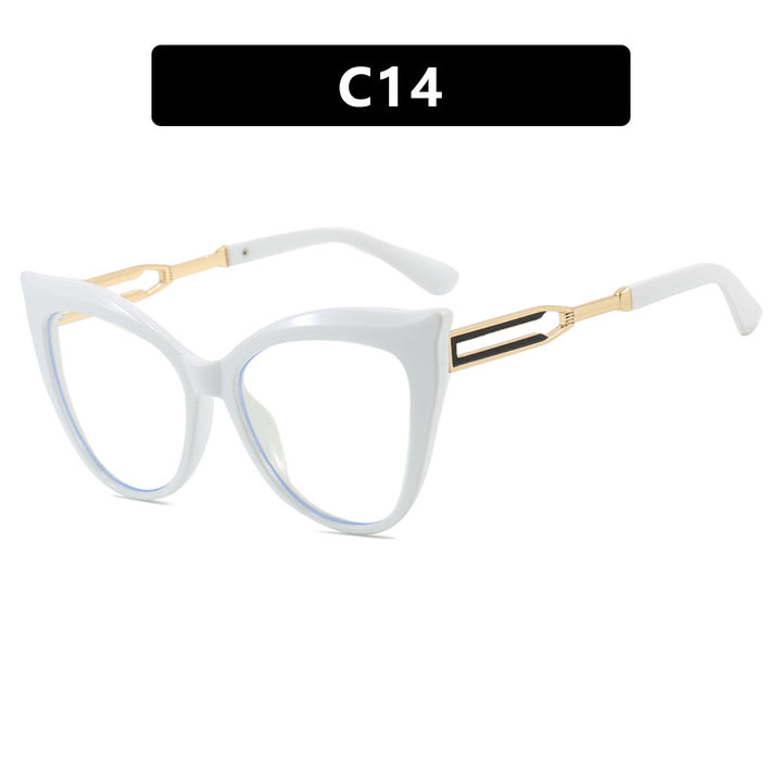 Ladies cat-eye glasses with elegant metal frame Bowlift