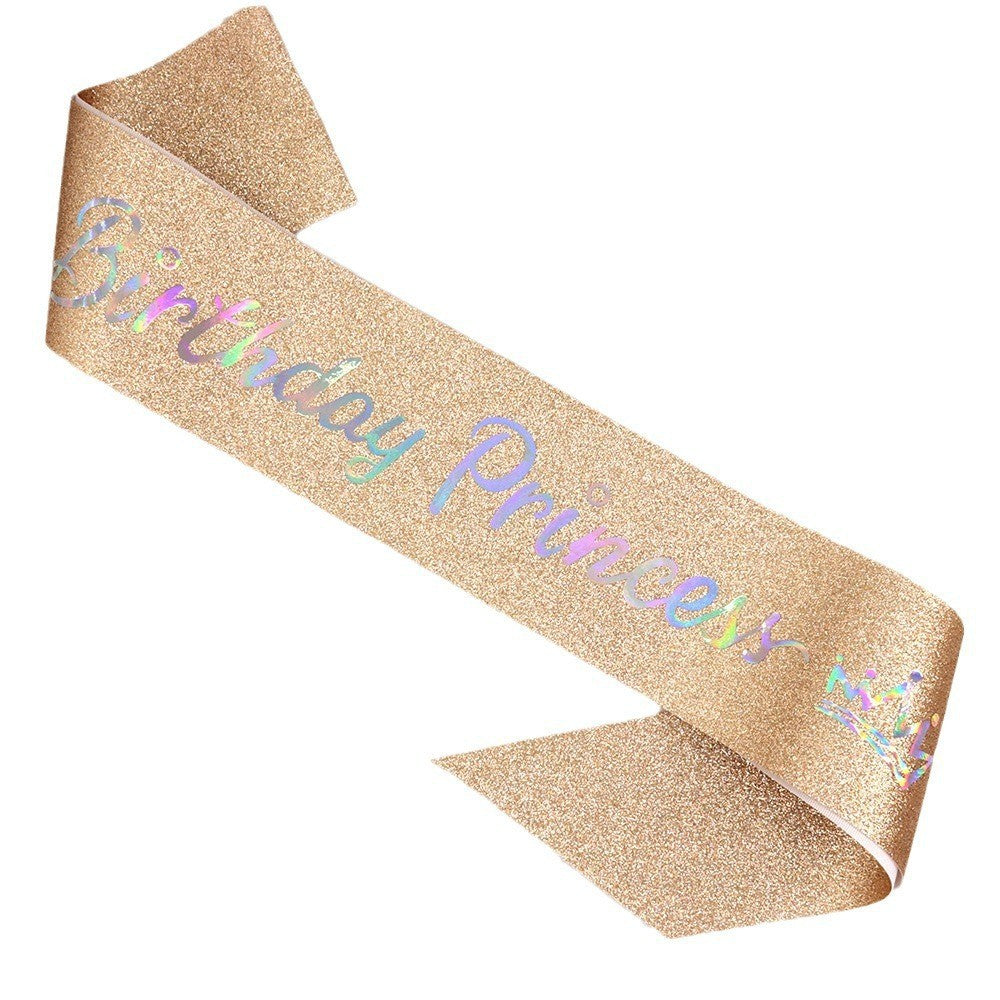 Women's Glittering Birthday Sash Bowlift