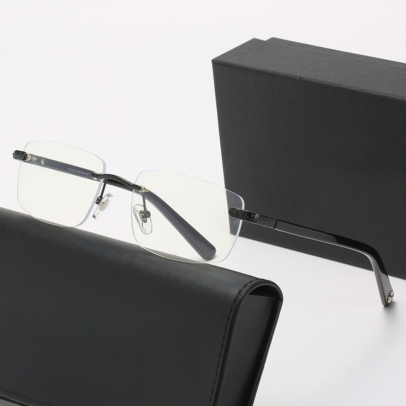 Women's fashionable half-frame glasses with comfortable nose pads and elegant design Bowlift