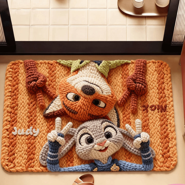 Cartoon-Themed Plush Area Rug