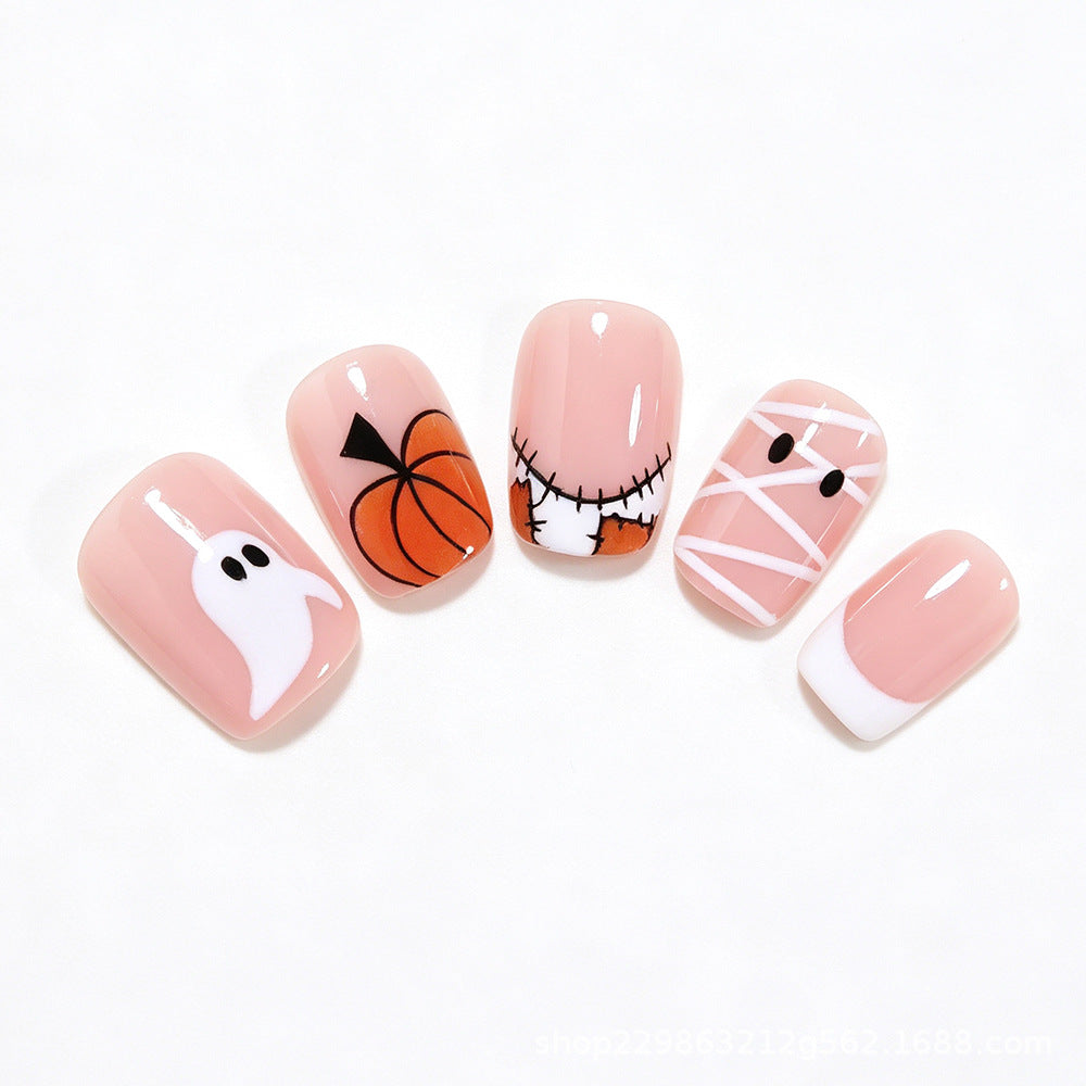 Halloween-Themed Press-On Nail Art Bowlift