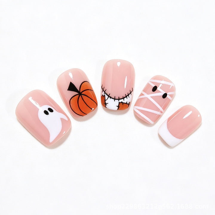 Halloween-Themed Press-On Nail Art Bowlift