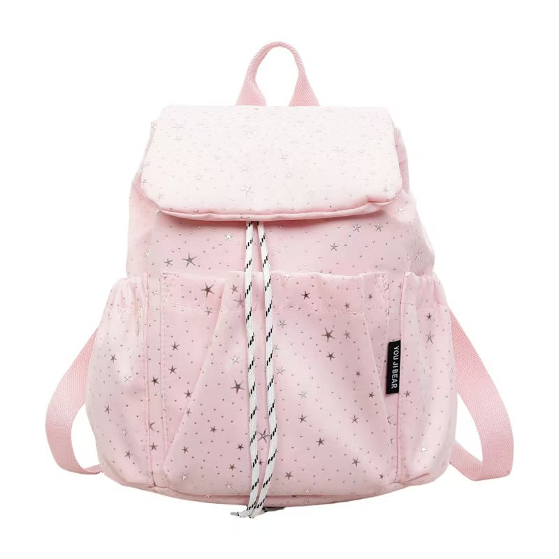 Starry Print Casual Backpack Bowlift