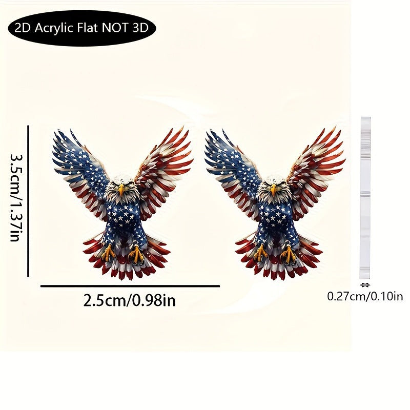 Women's nan Acrylic Flat Patriotic Bull Head Round Dangle Earrings with Fishhook Alloy Findings Bowlift