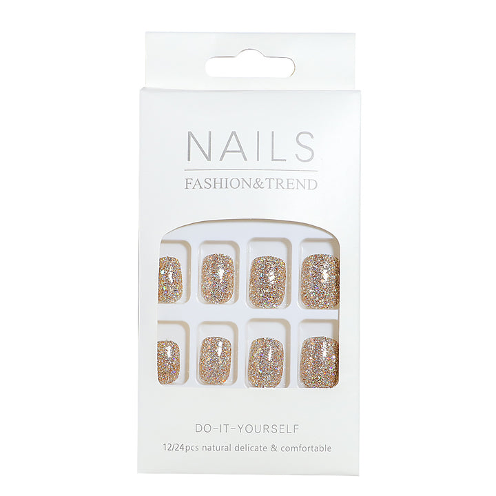 DIY Glitter Effect Press-On Nail Set Bowlift