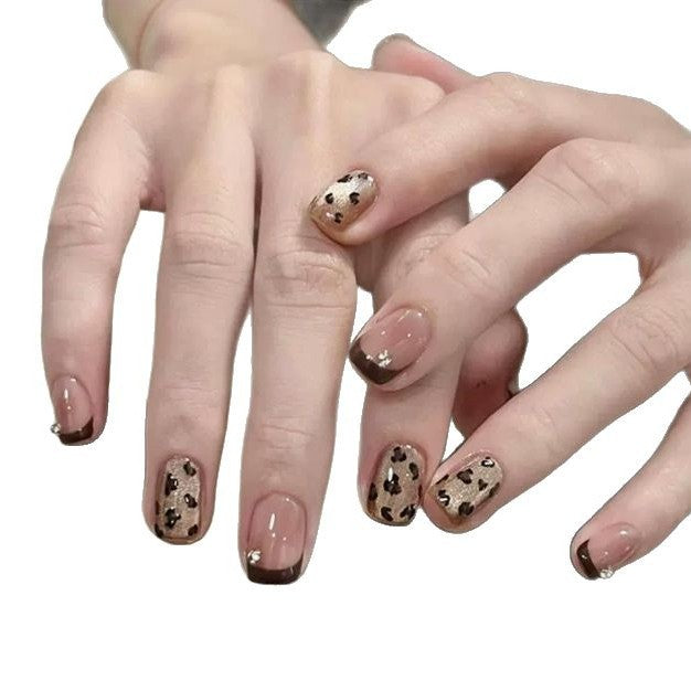 Artistic Leopard Print Nail Enhancements Bowlift