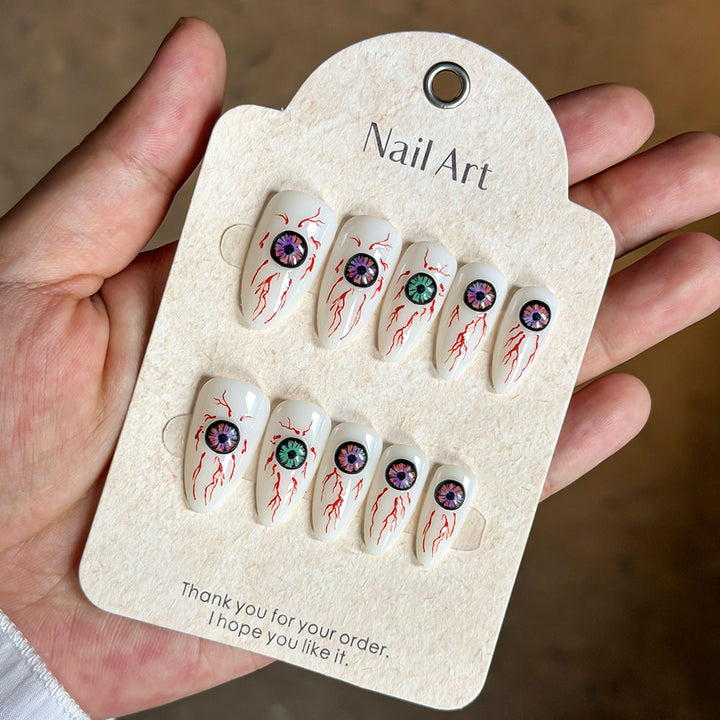 Artistic Eye-Themed Press-On Nail Set Bowlift