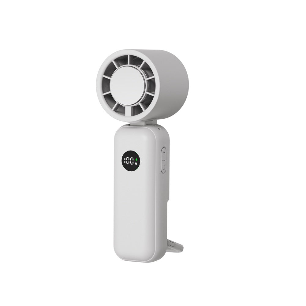 Ladies portable hand fan with digital display Bowlift