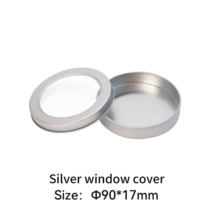 Rectangular metal storage tin with clear display window lid Bowlift
